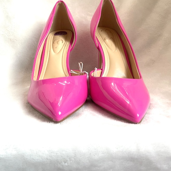Hot Pink Patent D’Orsay Pointed Toe Heels Stiletto Barbiecore Sz 6.5 - Picture 7 of 15